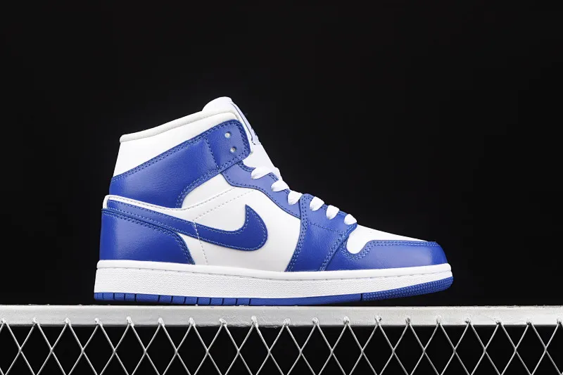 All categories Air Jordan Jordan series basketball shoes Air Jordan 1 Mid G version pure original Air Jordan 1 Mid AJ1 Joe 1 KFC blue China basketball shoes BQ6472-104
